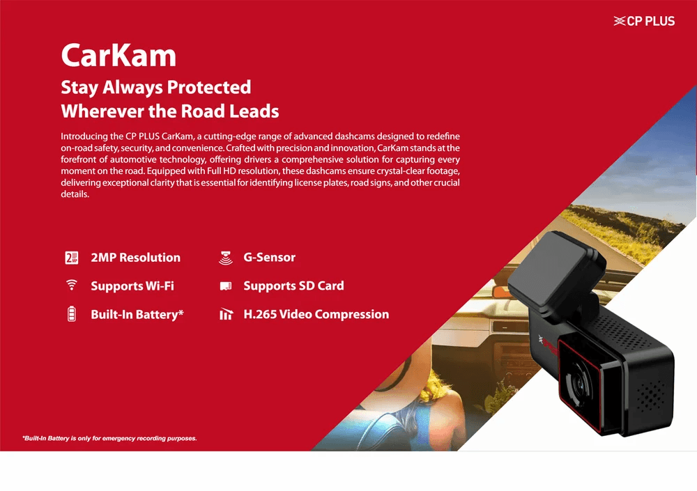CP Plus CarKam H2B-W view 2