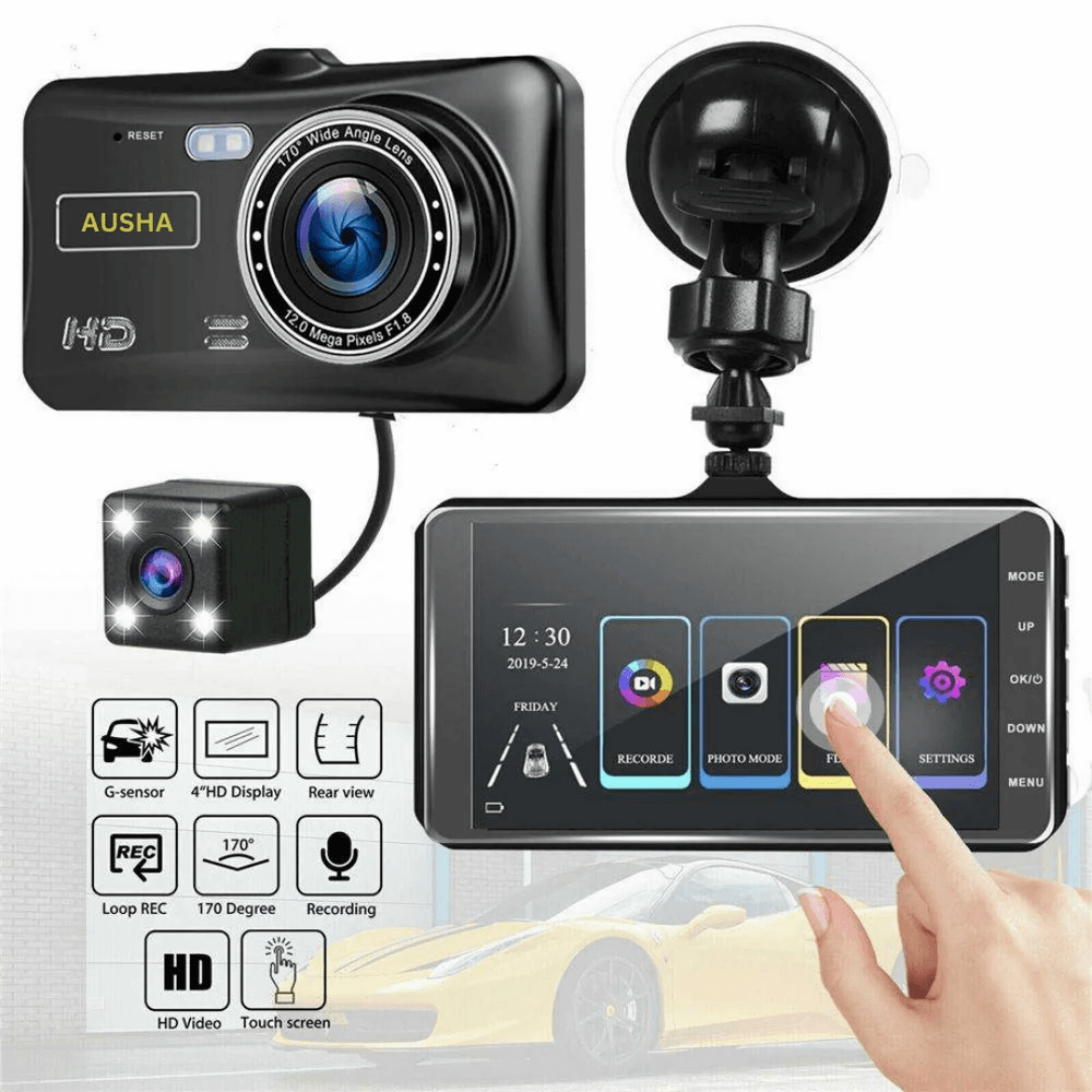 Ausha Full HD 1080p Dual Dash Cam view 2