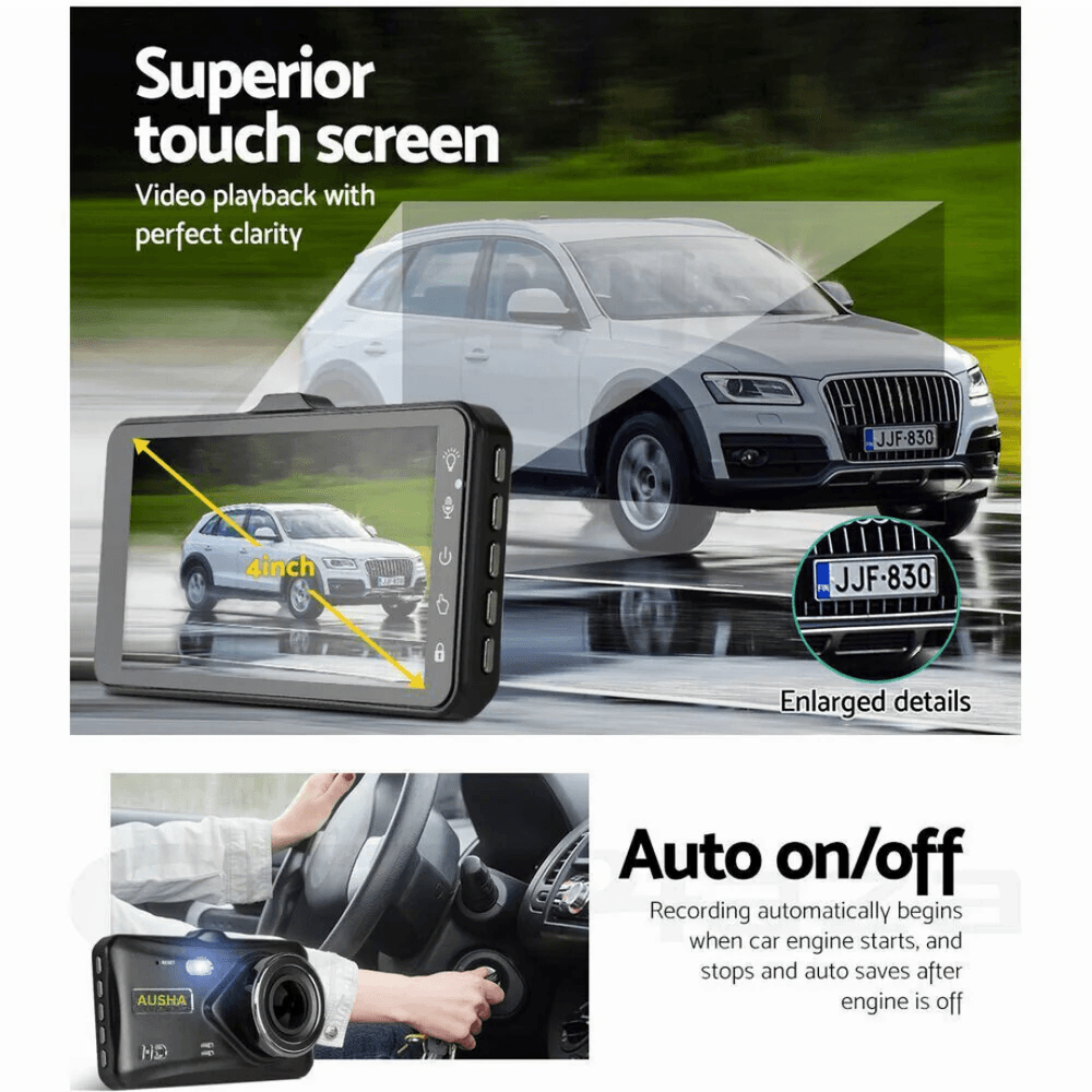 Ausha Full HD 1080p Dual Dash Cam view 6